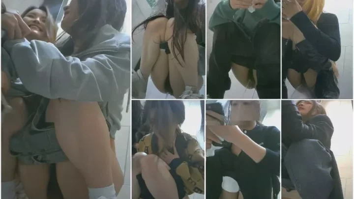 流出！秘密の隠し撮り：女子会トイレで密着パノラマ