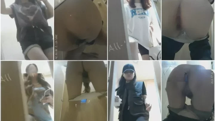 激レア！大学生トイレ盗撮ライブ！歌いながら狙われた眼鏡女子