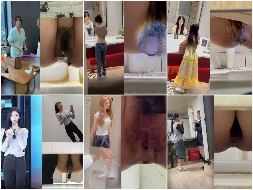 トイレで輝く女神たち！極上バックライトのプレミアム体験