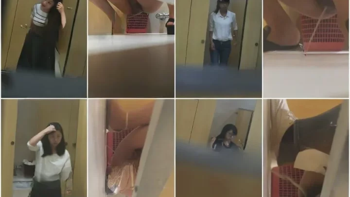 女子トイレ盗撮!美尻美女のハイヒール放尿