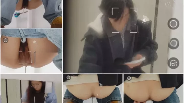 女子大生、トイレで無防備な瞬間を激写！