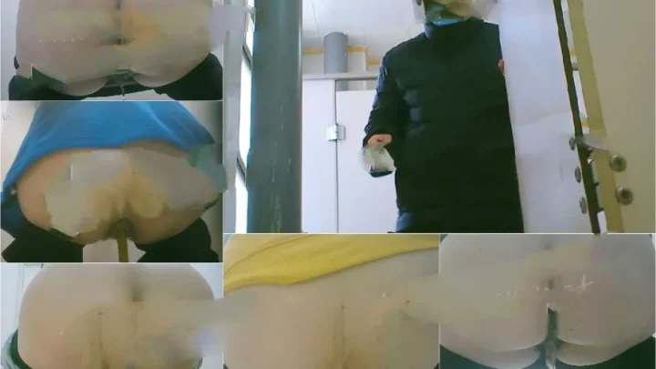 病院の個室トイレで欲情！制服女子がまさかの…