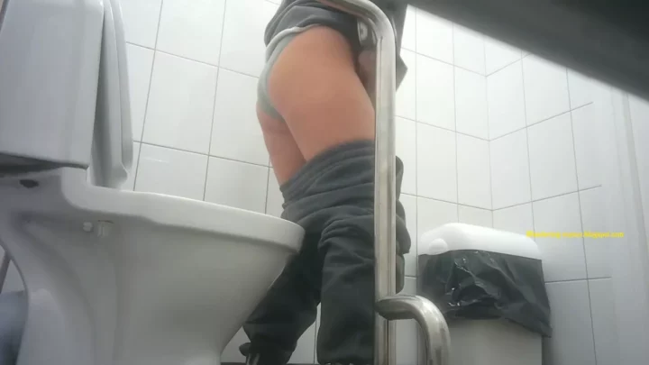 公共トイレで大胆露出！人目を気にしない大胆不敵な挑発 のスクリーンショット 2