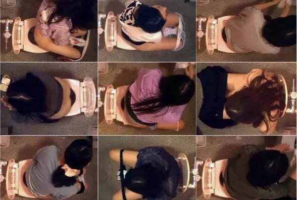 トイレで盗撮！若く美しい女性たちの秘密