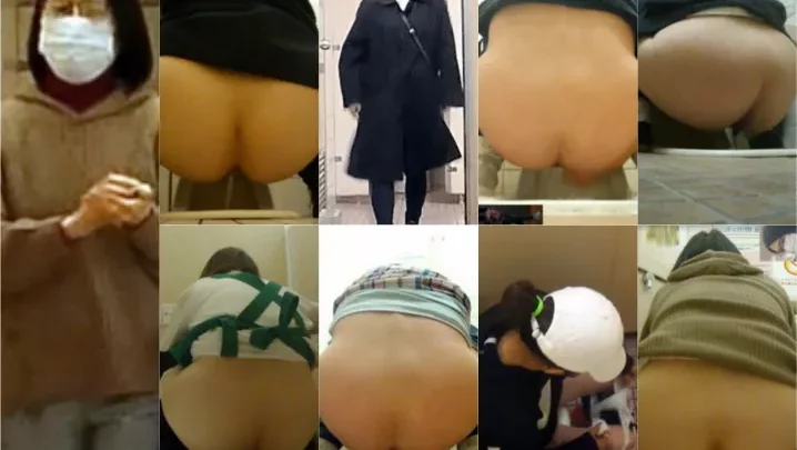 女子トイレ盗撮！パンチラからの丸見えお尻に欲情