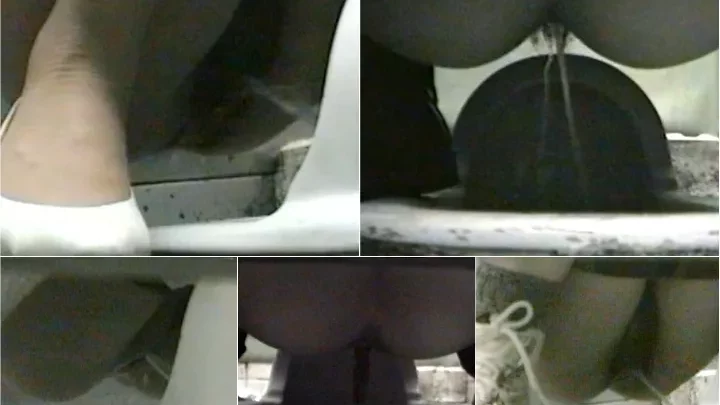 男女共同トイレを覗き見！懐かしの監視カメラ映像