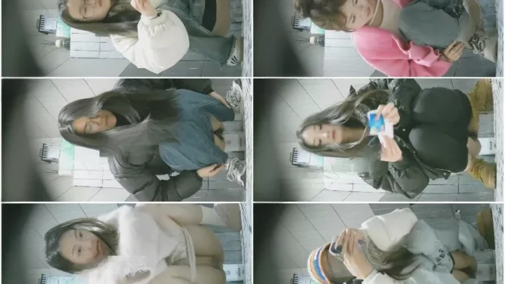 オフィスで隠し撮り！トイレで魅せる同僚の秘密