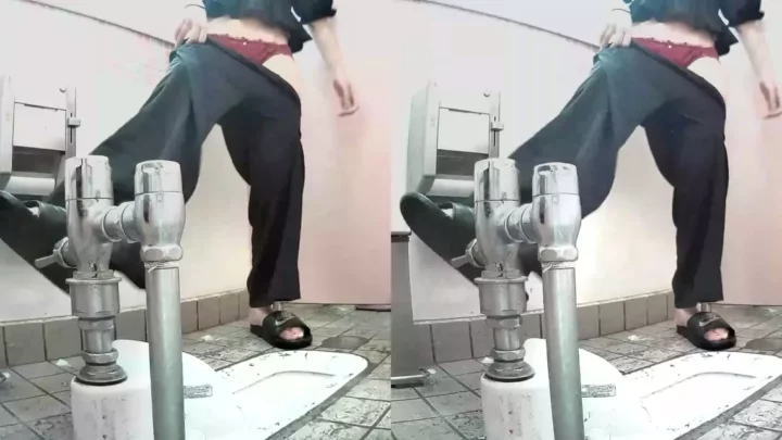 【VR】盗撮！和式トイレで魅せるギャルの美尻と秘密 のスクリーンショット 9
