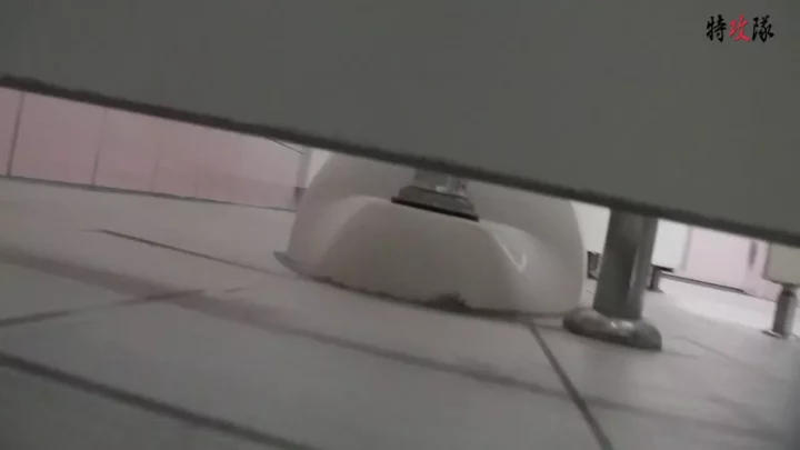 盗撮カメラが捉えた！女子トイレでしゃがむ美少女