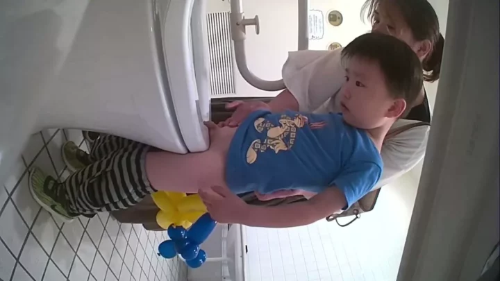 【H-V】子連れ主婦の無防備な瞬間…トイレ盗撮