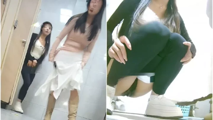 トイレで魅せる上品お姉さん – 独占流出の全身アングル