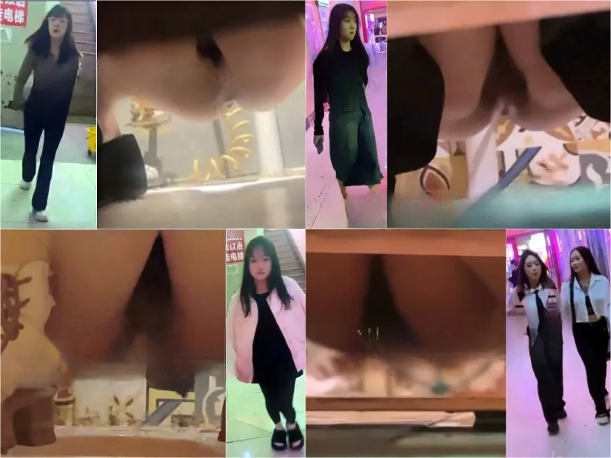 大胆不敵な中国娘！トイレで魅せる丸出しヒップ