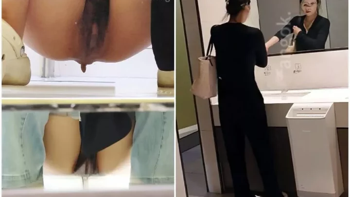 女子大生と新妻のトイレ盗撮【無修正】