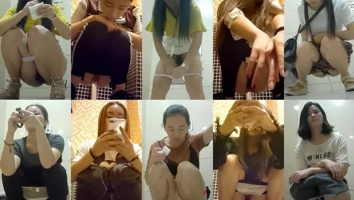 女子大生がまさかの…！大学トイレ盗撮10連発
