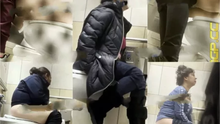 覗き見の興奮！個室トイレの隙間から美脚を盗撮