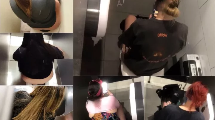 大胆不敵！アメリカ公衆トイレで危険な情事