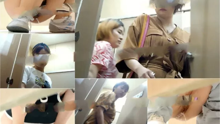 中国の公衆トイレで盗撮！美尻美女の無防備な瞬間