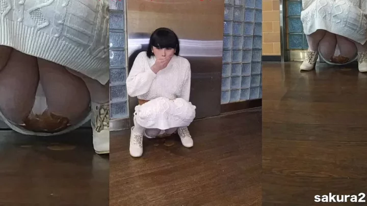 制服JKが自撮りで大惨事！止まらない下痢に顔を歪める