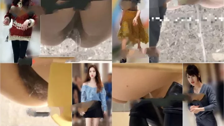 中国の公衆トイレで盗撮!ハメ撮りされた美尻
