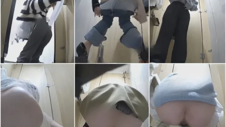 高級トイレで秘密の放水！美脚美女の極秘映像