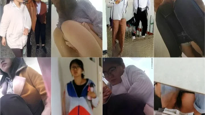 中国のトイレで捉えた！美尻ヌードの盗撮現場