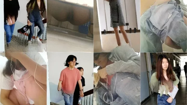 大胆不敵！中国のトイレで激写された美尻