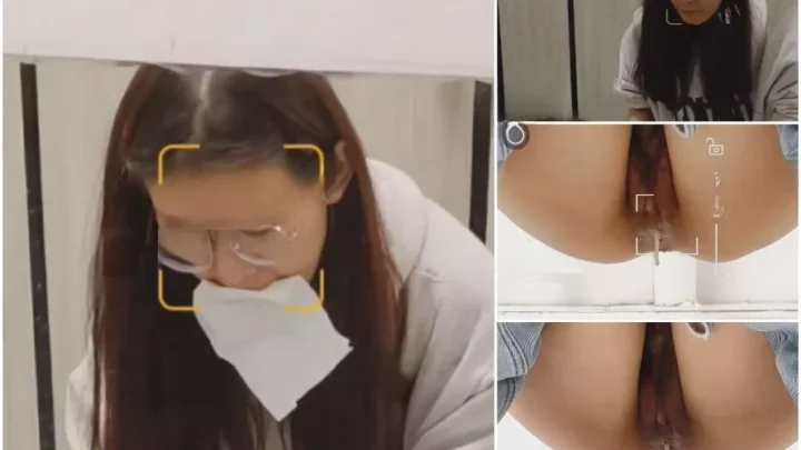 【限定公開】大学女子トイレ盗撮！メガネ後輩の秘部が…